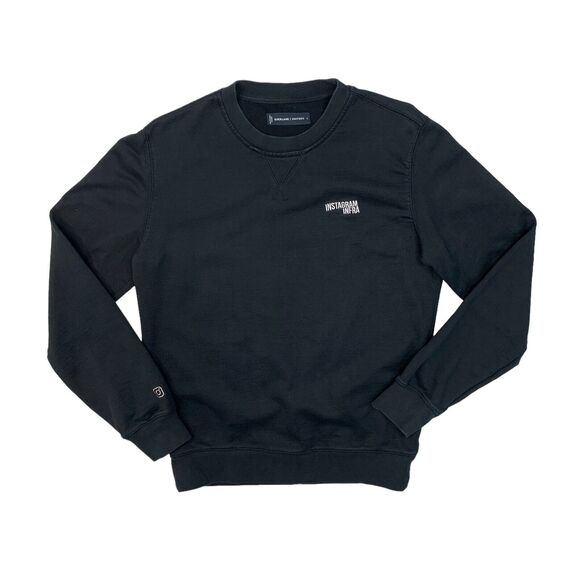 Everlane Sweatshirt Mens S Small Black Cotton Uniform Instagram Infra Music - Picture 1 of 12